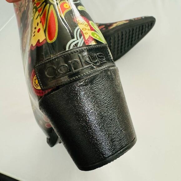 Corkys Rodeo Colorful Floral Western Rain Boots Women’s Size 7 - Picture 5 of 10